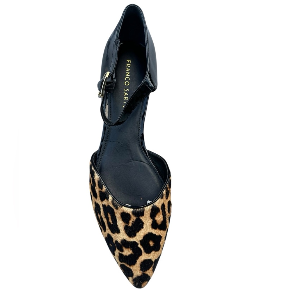 Franco Sarto Hazard 2 Black and Brown Leopard Print Flats Size 9M - Picture 4 of 6